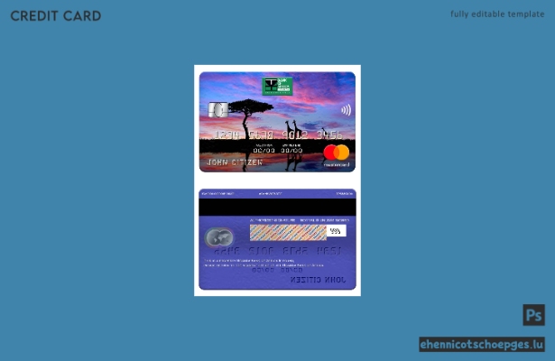 Beispielvorschau für eine Mastercard der Uganda Bank of Africa